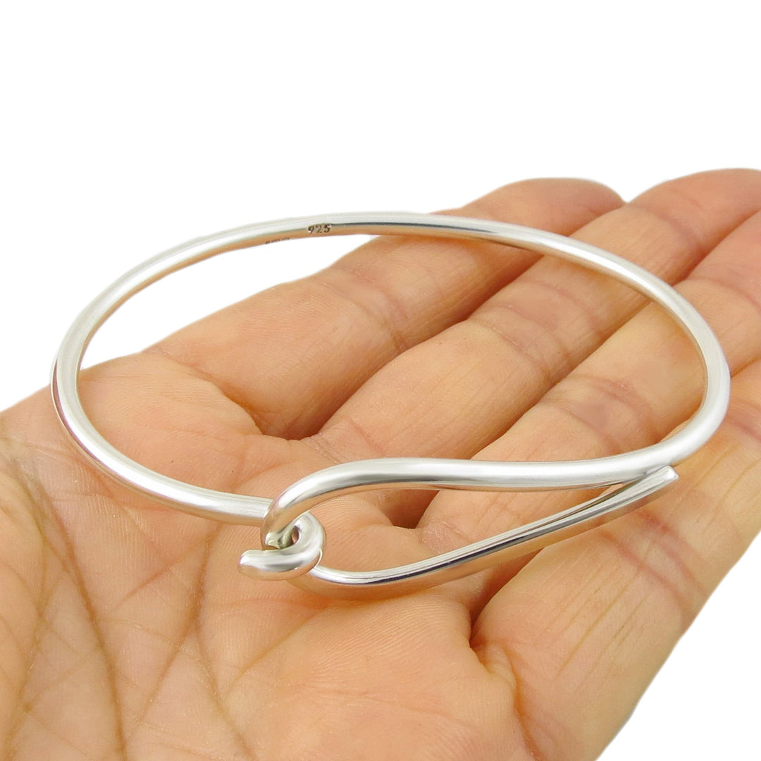 Front Hook Sterling Silver Bracelet