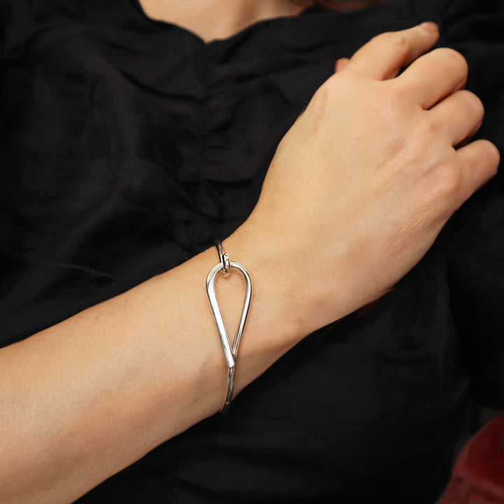 Front Hook Sterling Silver Bracelet