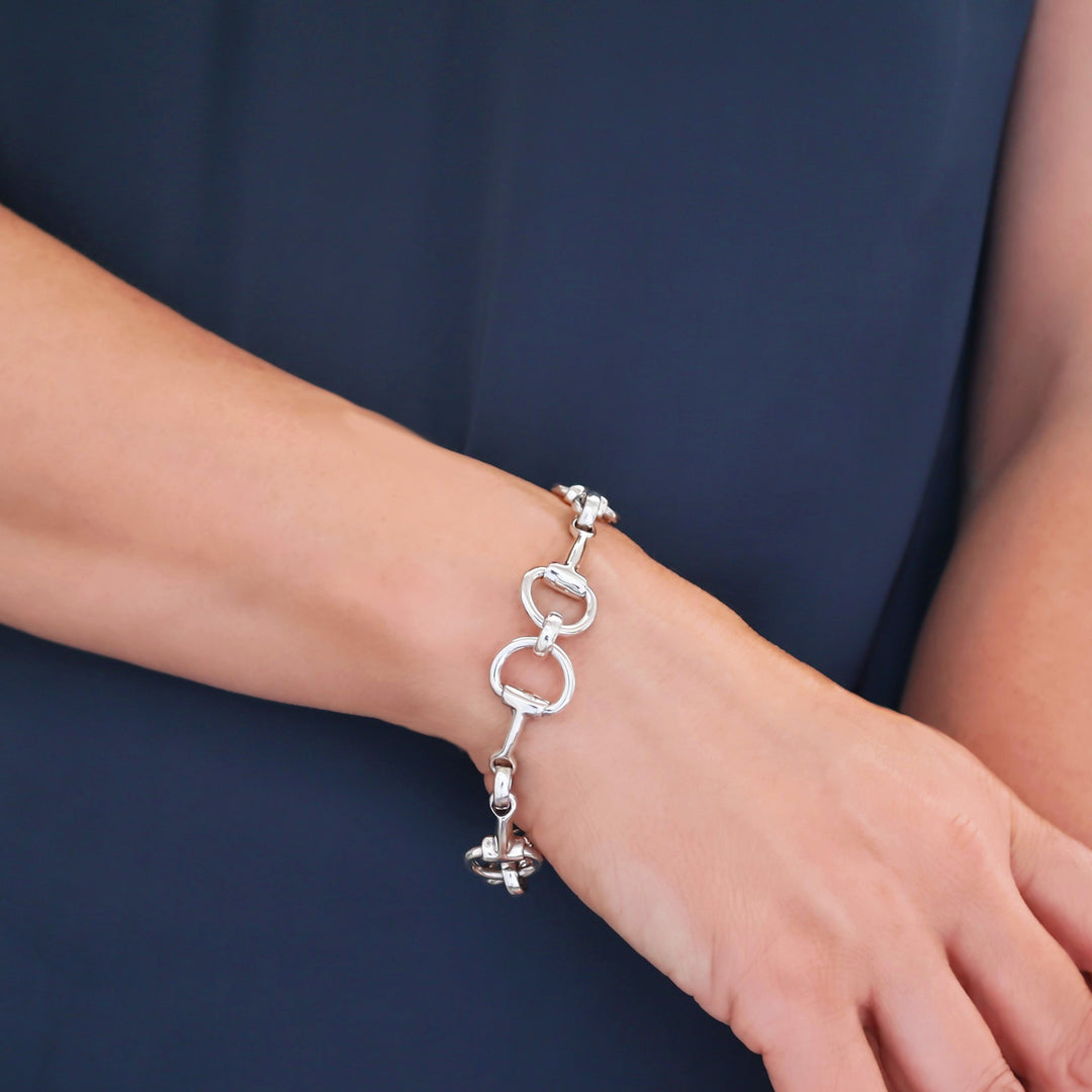 Horsebit Snaffle Sterling Silver Riding Bit Bracelet