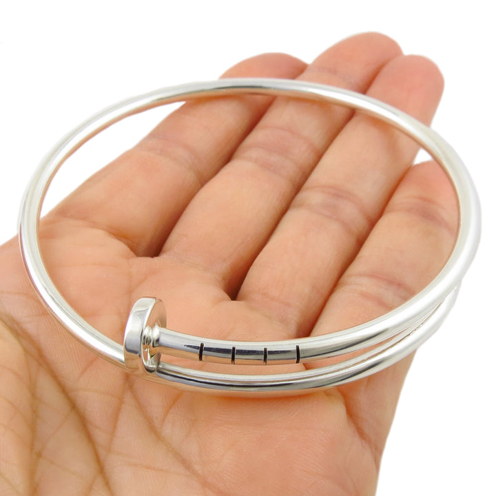 Nail Bracelet in Sterling Silver