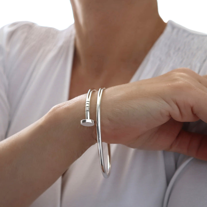 Nail Bracelet in Sterling Silver