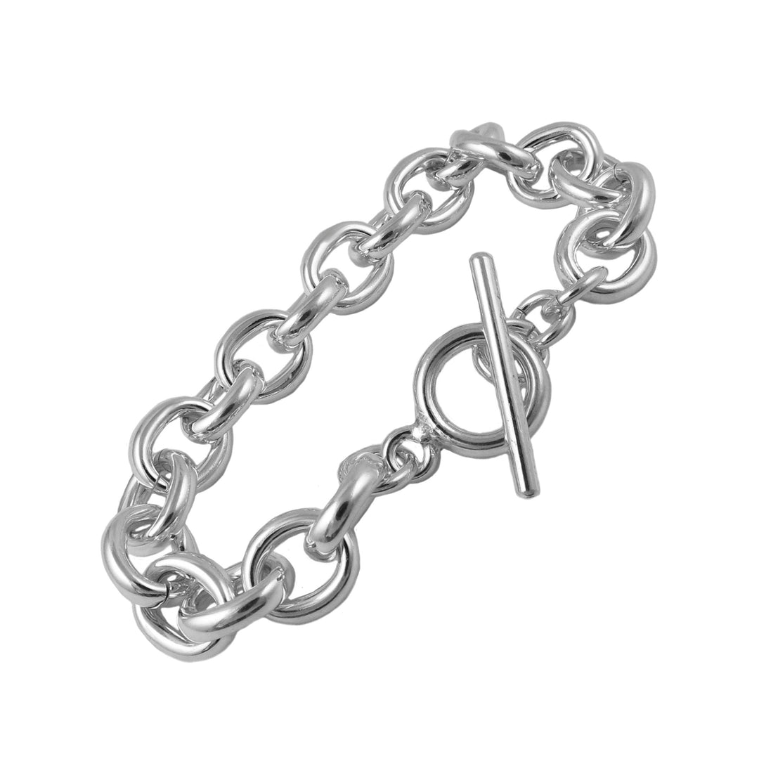 Chunky Sterling Silver Chain Bracelet