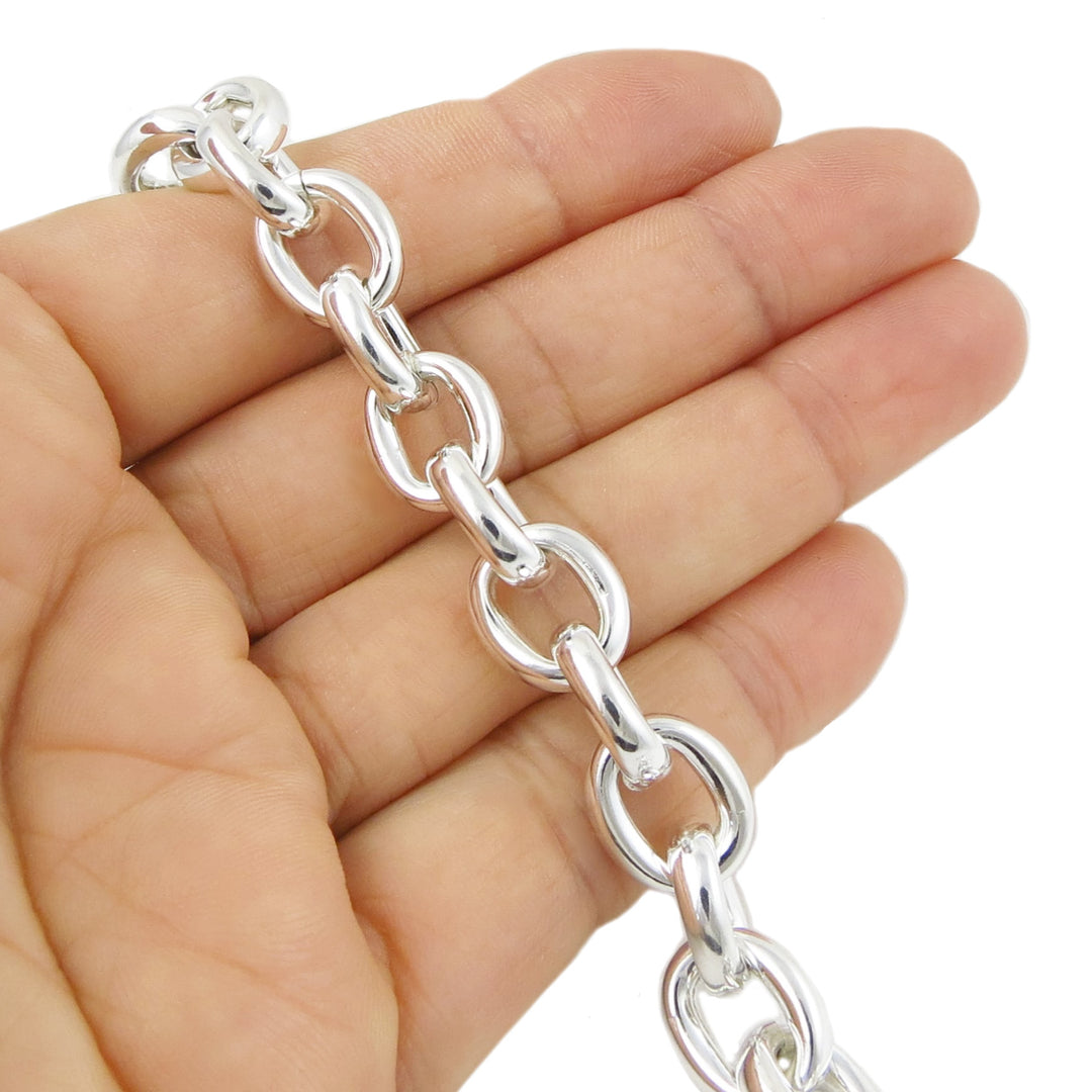 Chunky Sterling Silver Chain Bracelet