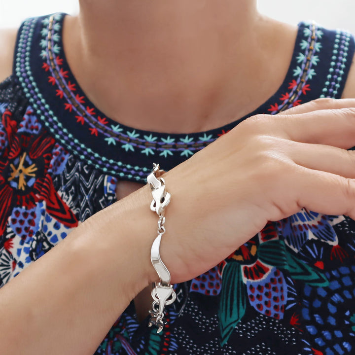 Sterling Silver Fox Bracelet
