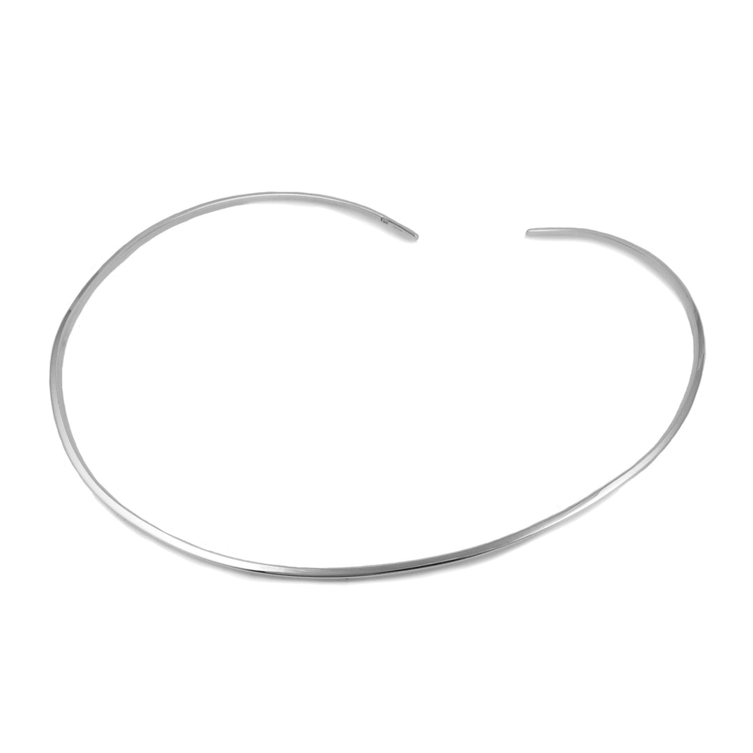 Polished 925 Sterling Silver Choker Torc