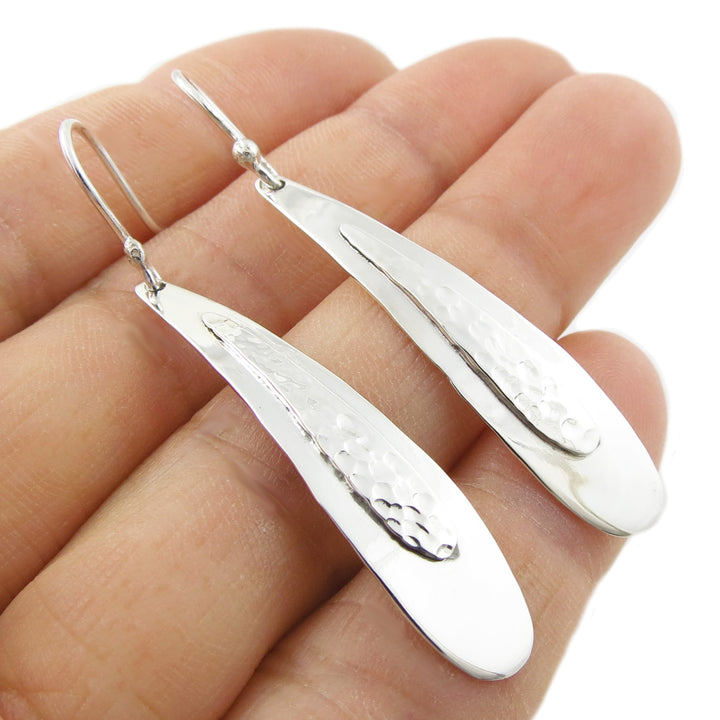 Hammered Sterling Silver Earrings for Women