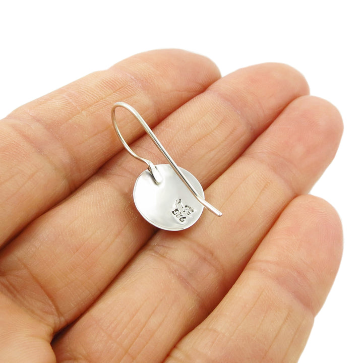 Pitted Silver Drop Earrings for Women - Modern Design