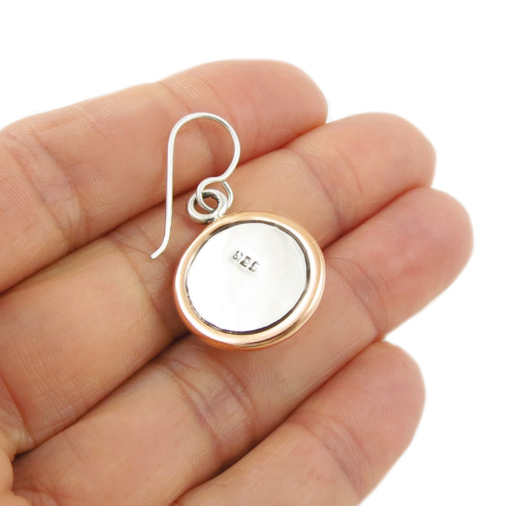 Ball Bead Copper Halo Earrings - Handmade Jewellery