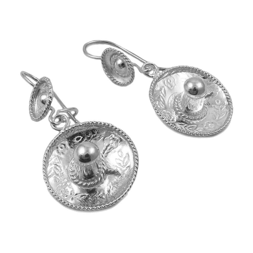 Mexican Sombrero 925 Sterling Silver Drop Earrings – The Mexican