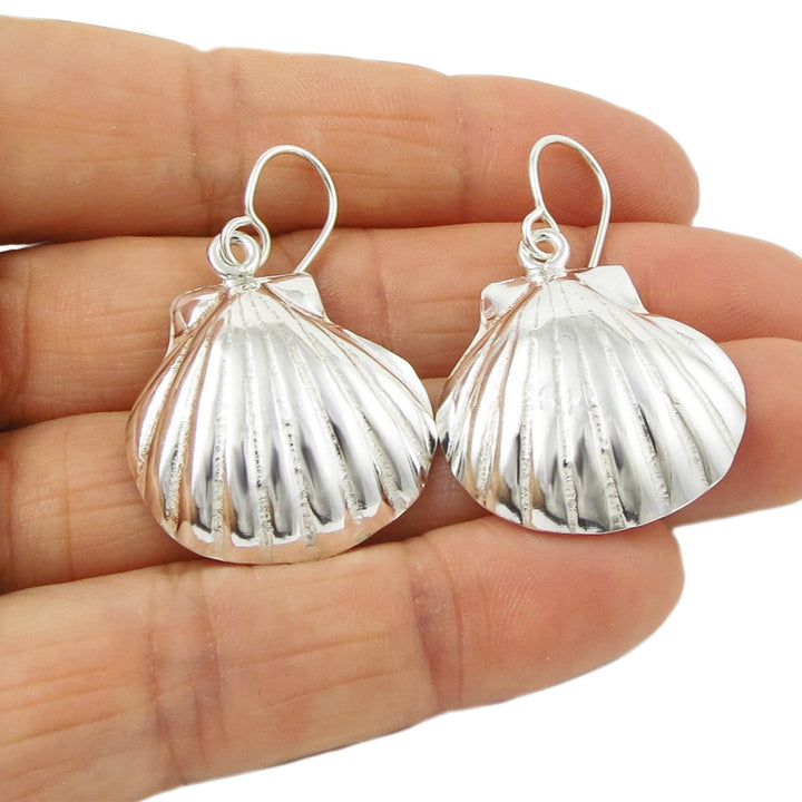 Silver Sea Shell Earrings