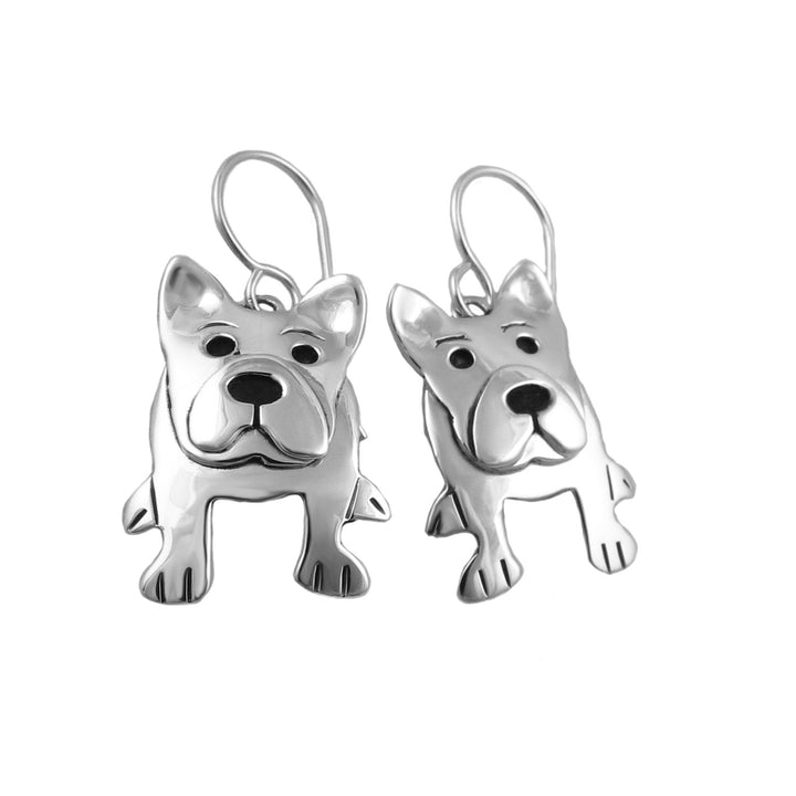 Sterling Silver Dog Earrings