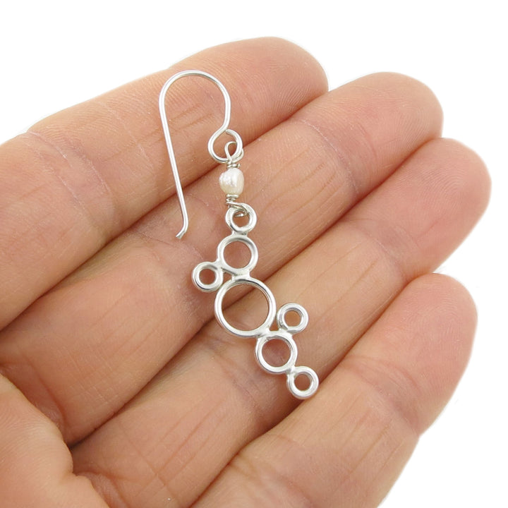 Silver Bubble Earrings for Women - Handmade Jewellery