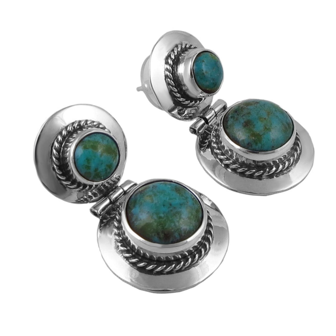 Maria Belen Nilson Turquoise Gemstone Earrings - Mexican Jewellery