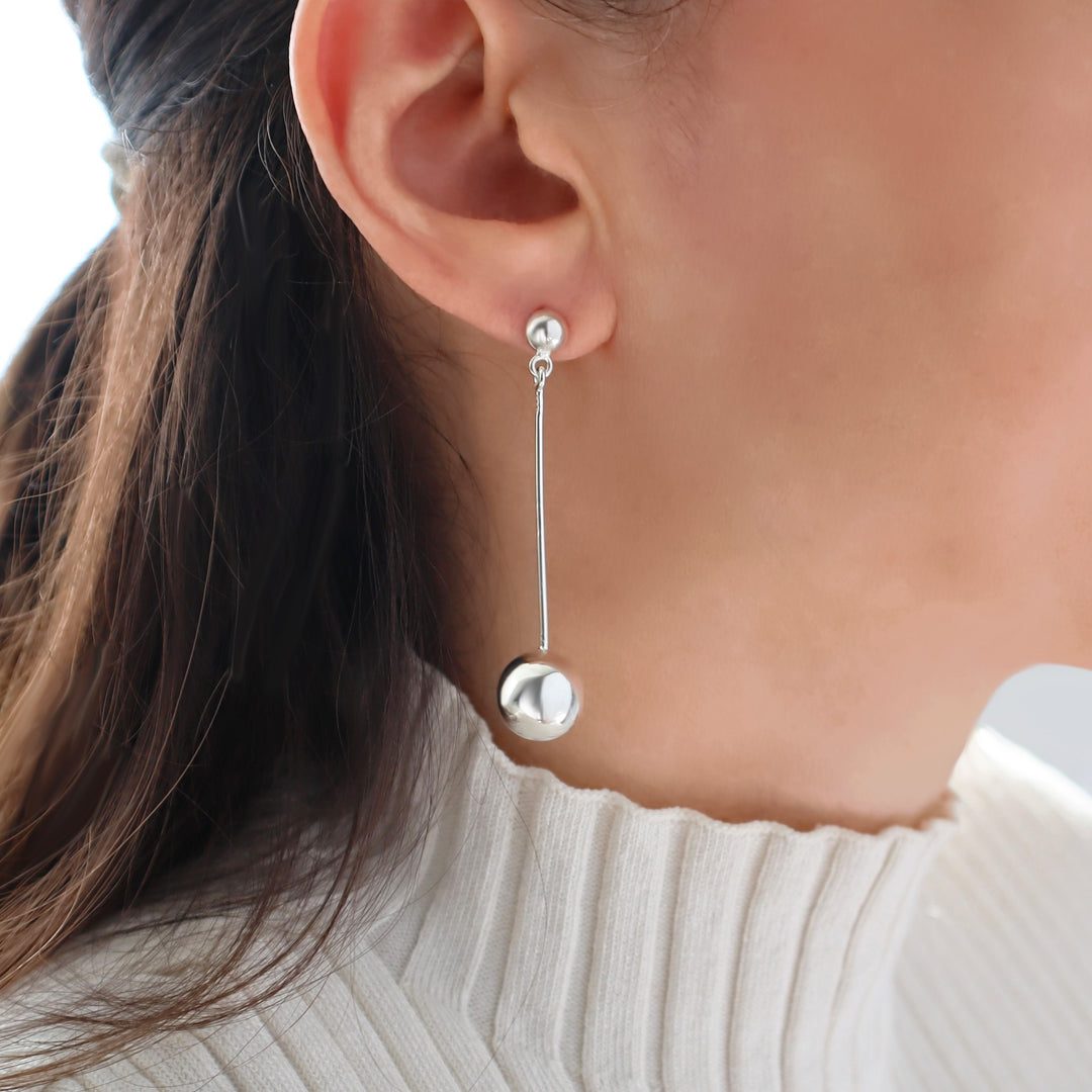 Mirror Ball Earrings in Sterling Silver