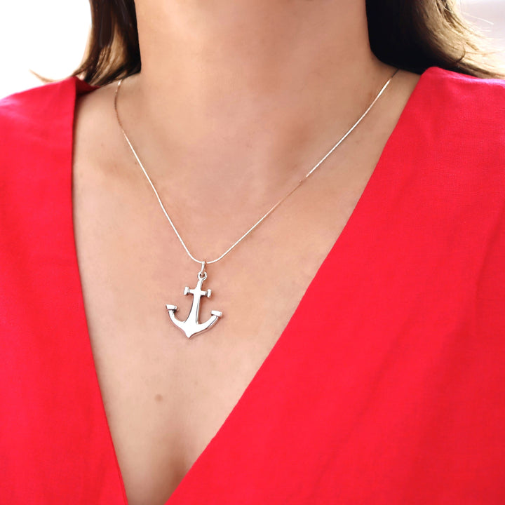 Anchor Pendant in Sterling Silver