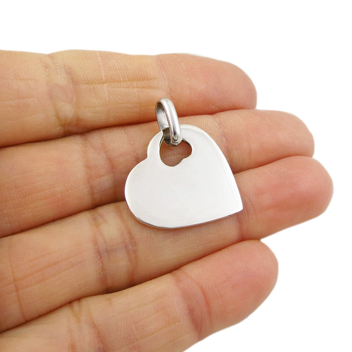 Heart Pendant and Chain Necklace in 925 Silver