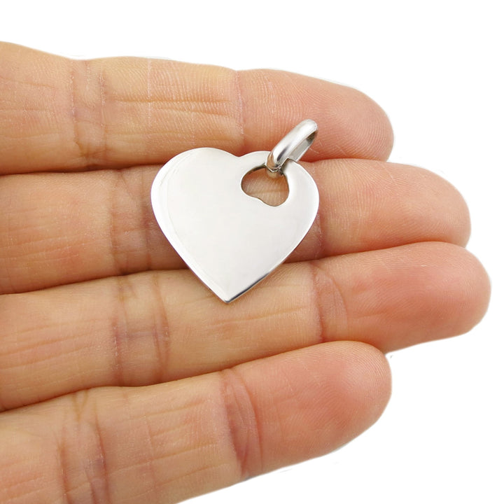 Heart Pendant and Chain Necklace in 925 Silver