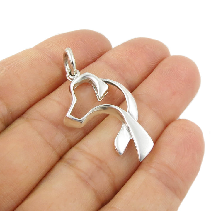 Silver Labrador Dog Pendant Necklace - Handmade Jewellery