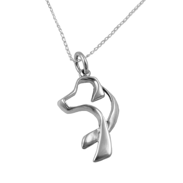Silver Labrador Dog Pendant Necklace - Handmade Jewellery