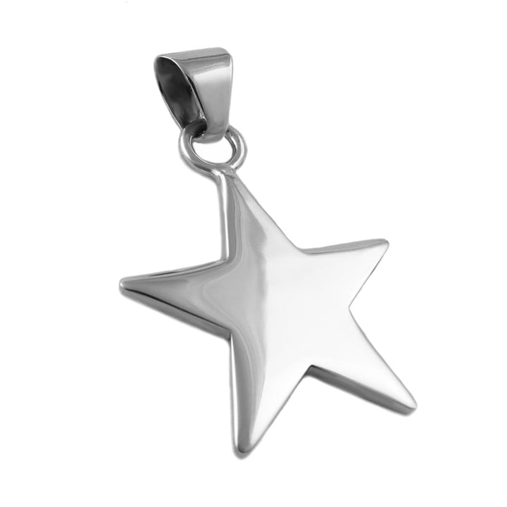 The image shows a sterling silver star-shaped pendant.