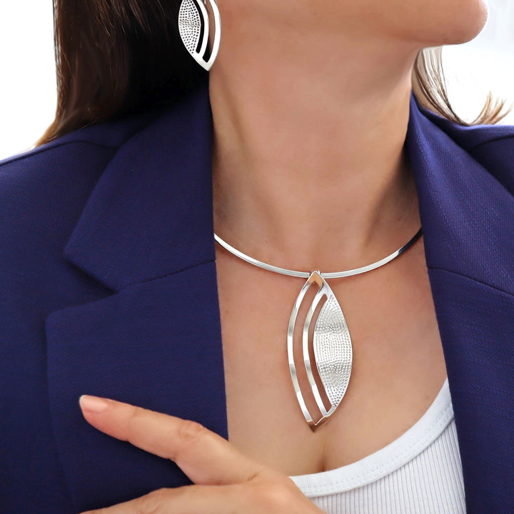 Silver Cascade Pendant Necklace