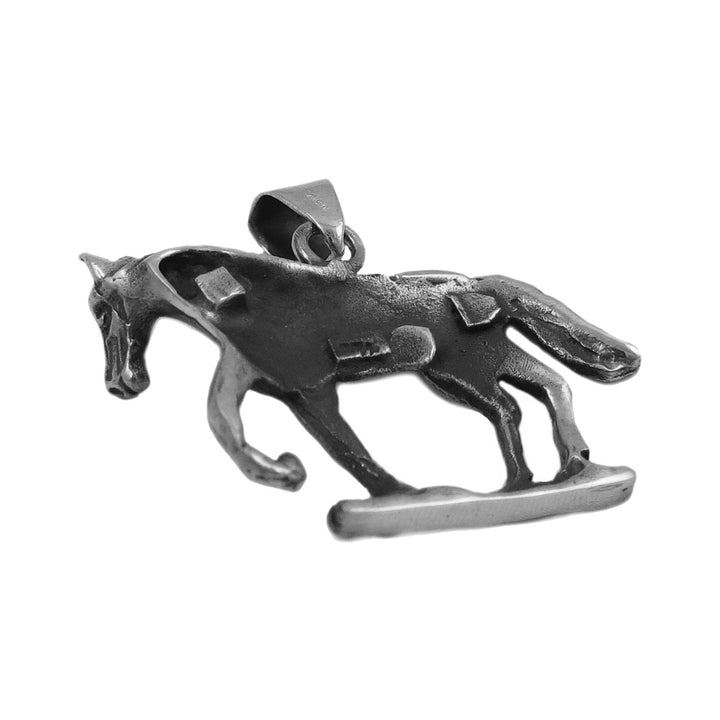 Sterling Silver Horse Pendant Necklace