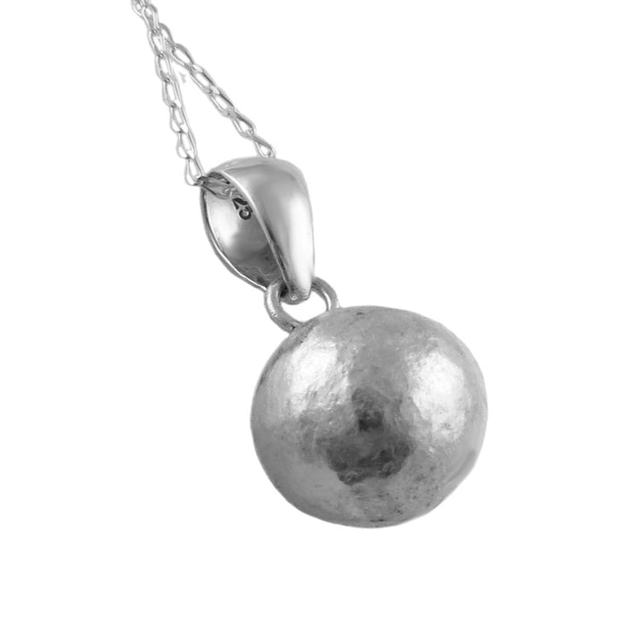 Brutalist Matt Brushed 925 Silver Ball Pendant