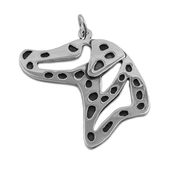 Silver Dalmation Pendant Necklace