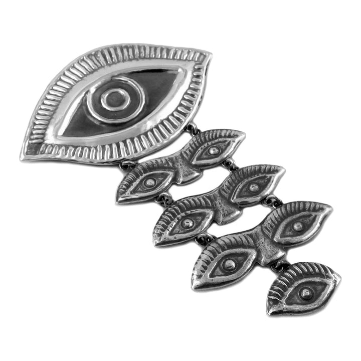 Silver Lucky Eye Pendant Necklace