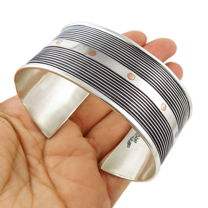 Taxco Silver Cuff Bracelet by Maria Belen Nilson