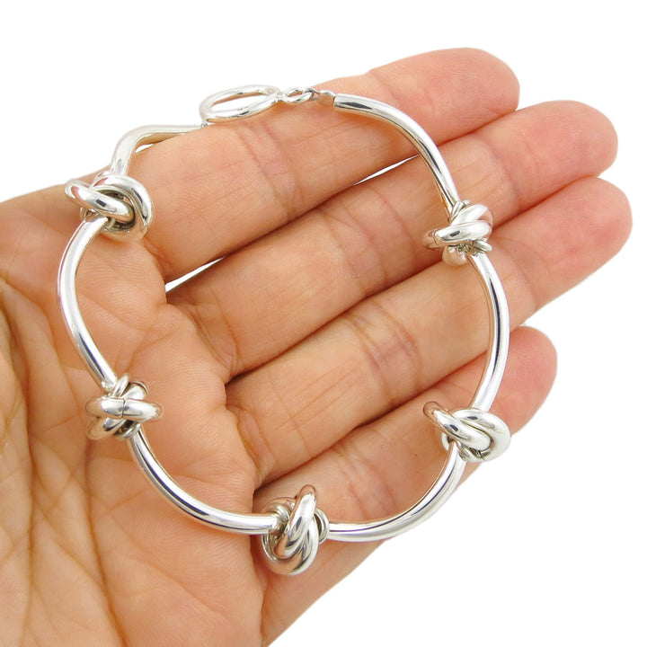 Eternity Circle Bracelet in Sterling Silver