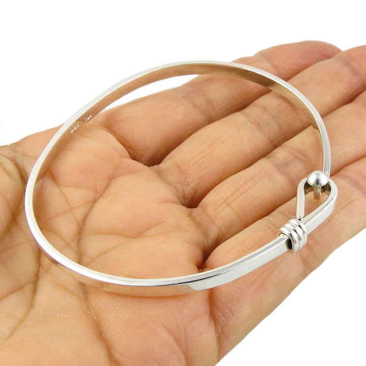 Front Hook Sterling Silver Bracelet - Handmade Jewellery