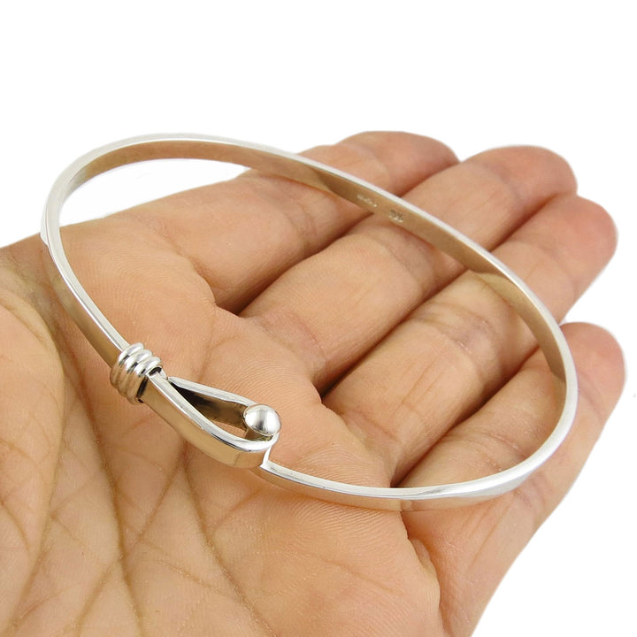 Front Hook Sterling Silver Bracelet - Handmade Jewellery