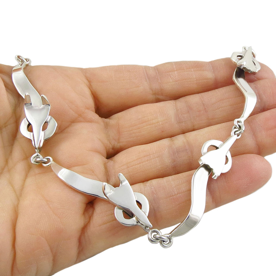Sterling Silver Fox Bracelet
