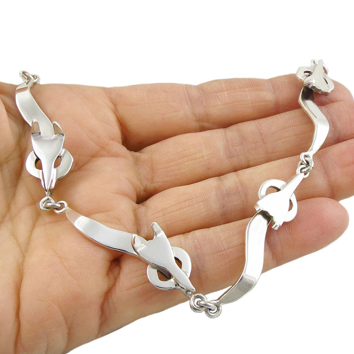 Sterling Silver Fox Bracelet