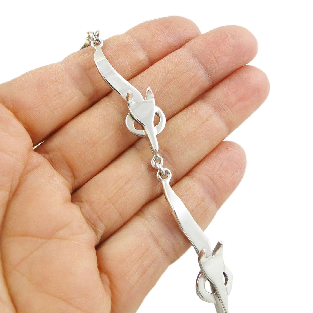 Sterling Silver Fox Bracelet