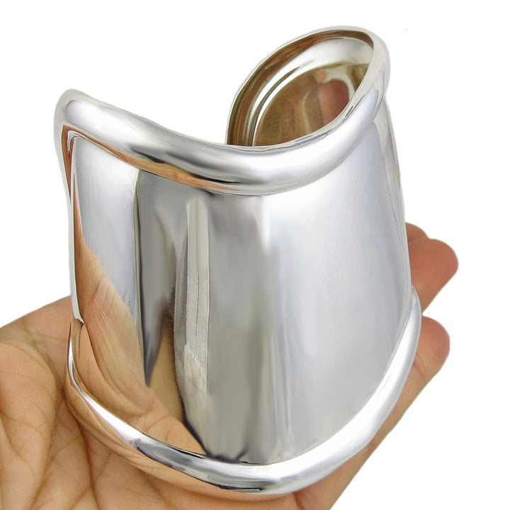 Large Polished Sterling Silver Cuff Bracelet