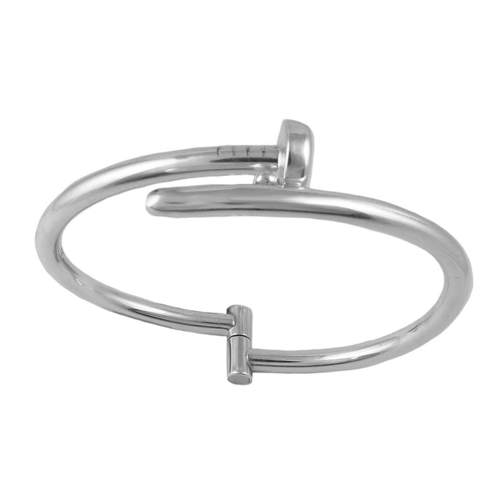 Hinged Nail Bracelet in Sterling Silver
