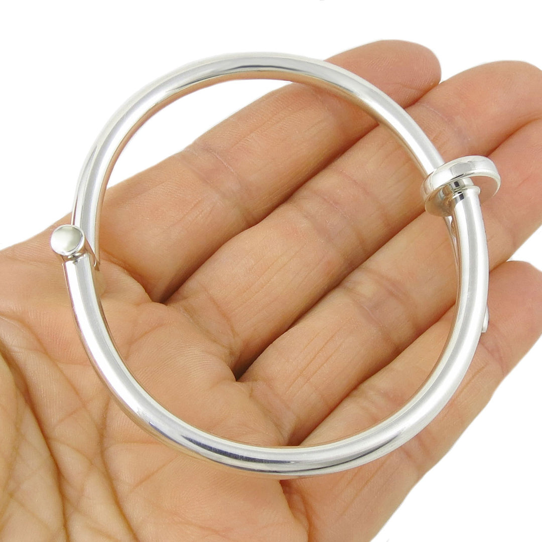 Hinged Nail Bracelet in Sterling Silver