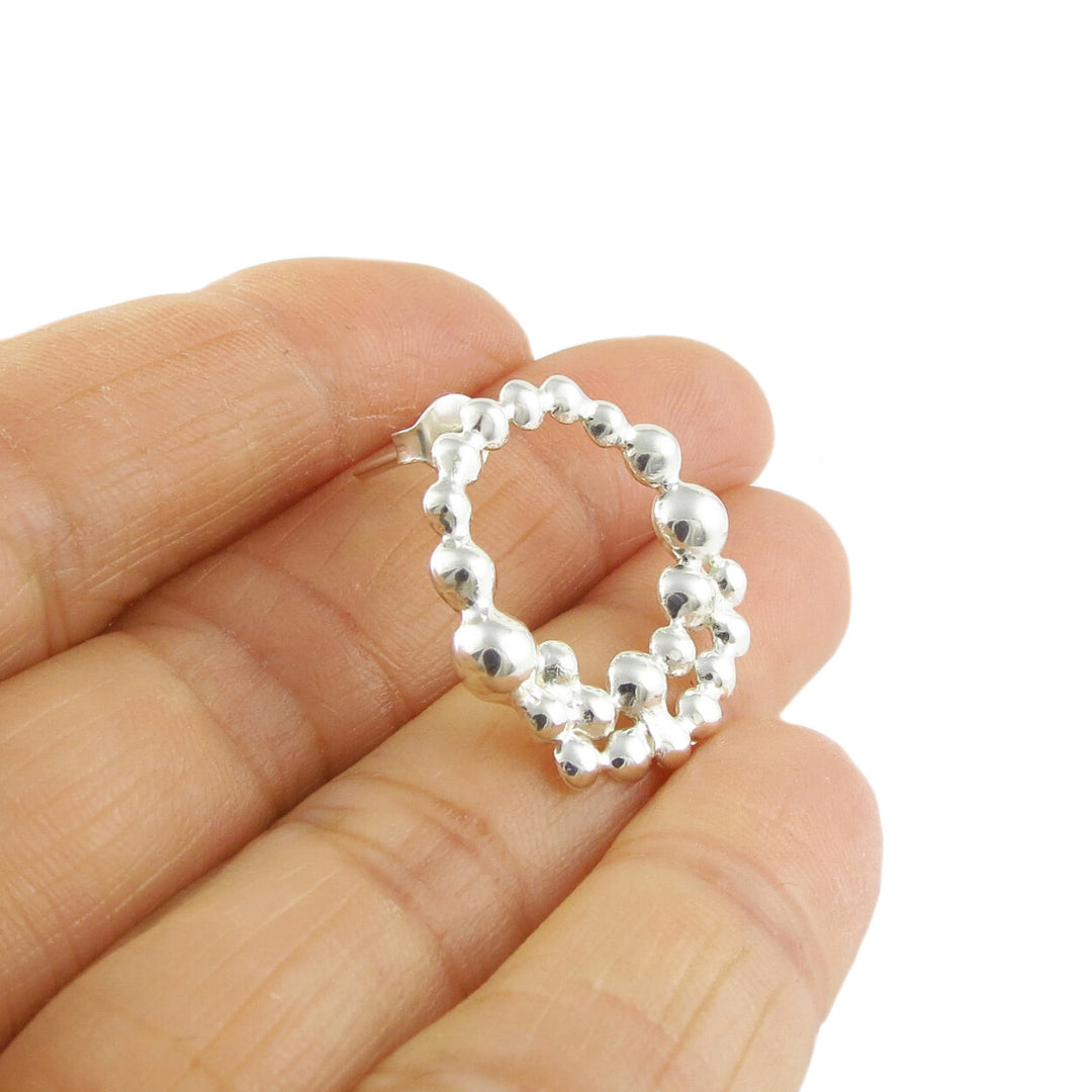 Sterling Silver Bubble Earrings - Handmade Jewellery