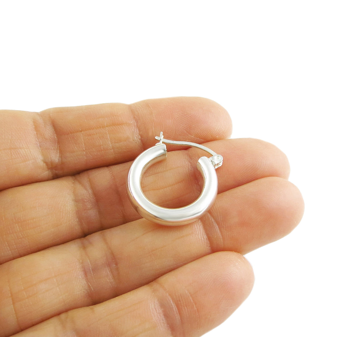 Sterling Silver Circle Hoop Earrings