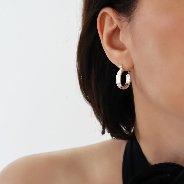 Sterling Silver Circle Hoop Earrings