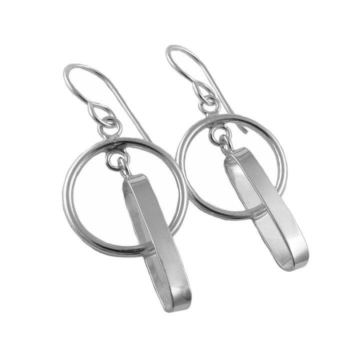 Silver Geometric Infinity Earrings