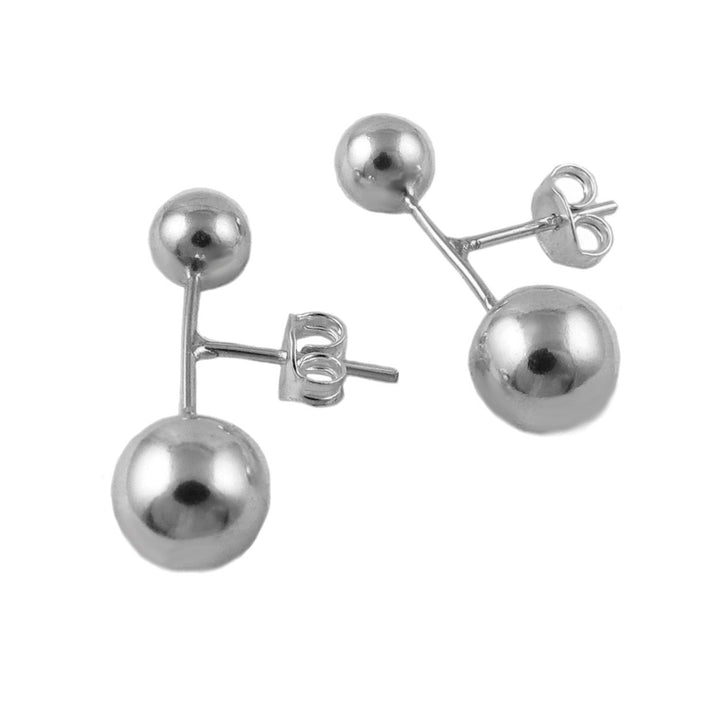 925 Silver Ball and Bar Earrings