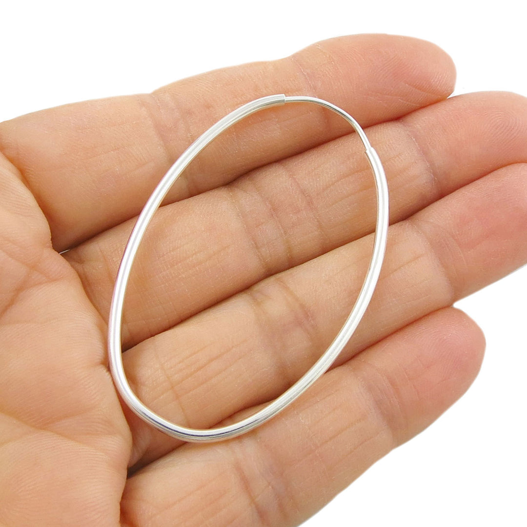 Endless Hoop Earrings in 925 Silver