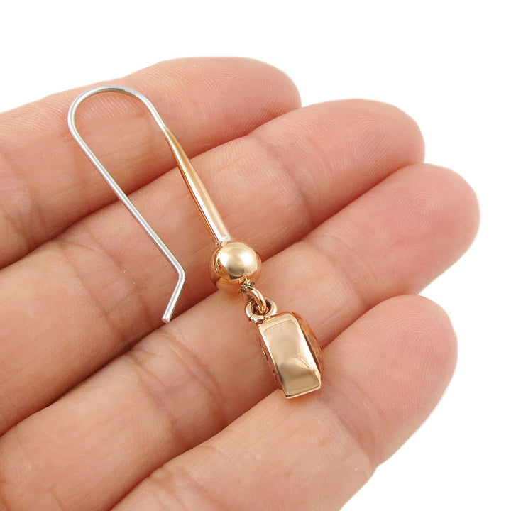 Ladies Coral Gemstone Earrings in 925 Sterling Silver