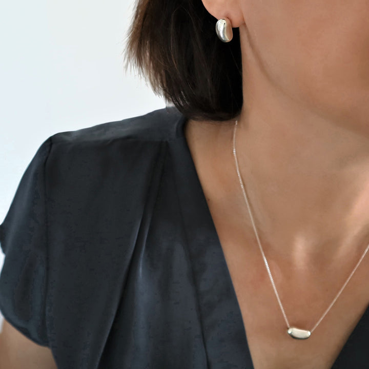 Frijole Sterling Silver Bean Necklace
