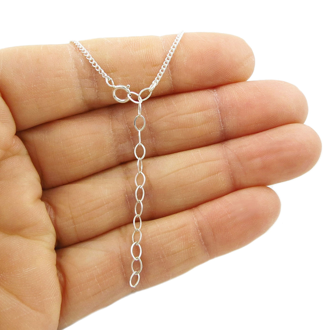 Celestial Star 925 Silver Curb Chain Necklace