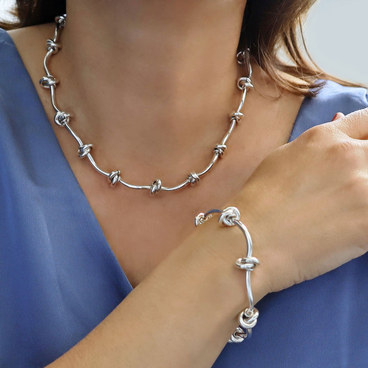 Sterling Silver Eternity Necklace