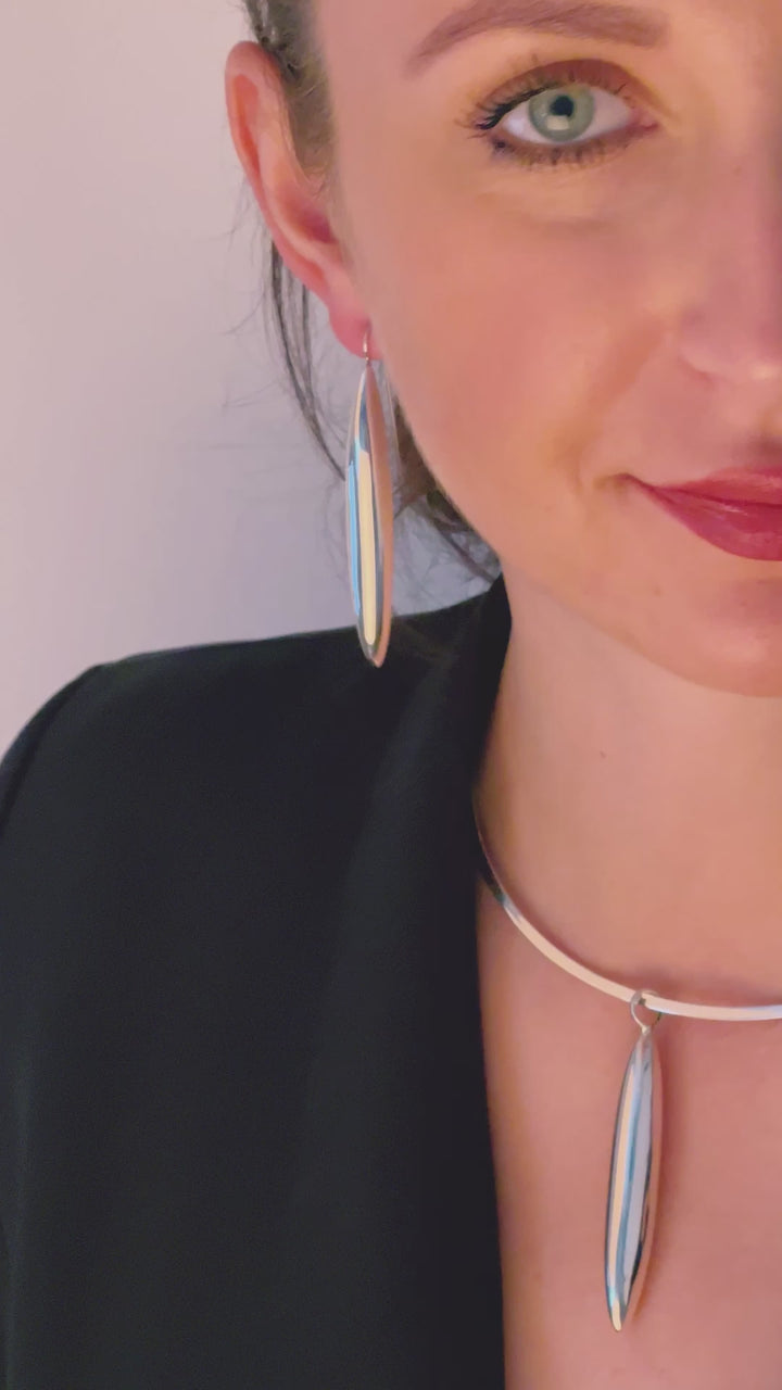 Long Silver Stick Pendant